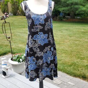 Loft Sleeveless Floral Dress | Loft Tiered Hem Sleeveless Cotton Dress